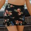 Rose Black High-Waisted Swim Skirt -Swim Shoreline 1369A6179final