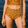 Golden Tiger High-Waisted Bottoms -Swim Shoreline 2369A1795