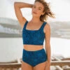 Mykonos Navy Olivia Swim Crop -Swim Shoreline 2369A8539final