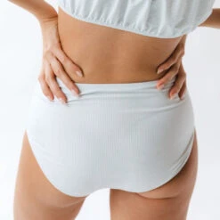 Blue Pinstripe High-Waisted Bottoms -Swim Shoreline 369A0077 162f2cf6 586a 4f77 bfa5 02de96fd7997