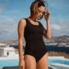 Deep End One-Piece, Black -Swim Shoreline 369A0080final 4b0d0d61 e337 46b8 966e 6437b261968a