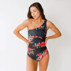 Icon Ruched One-Piece, Antigua -Swim Shoreline 369A0095final