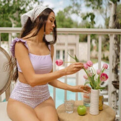 Periwinkle Bella Crop Top -Swim Shoreline 369A0398final