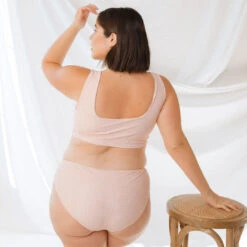 Pink Checkers Olivia Swim Crop -Swim Shoreline 369A0515final