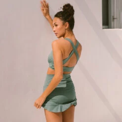 Sea Salt High-Waisted Swim Skirt -Swim Shoreline 369A0663