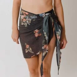 Rose Black Sarong -Swim Shoreline 369A0671final