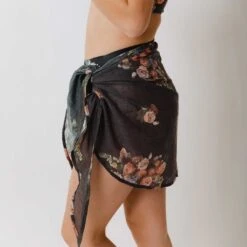 Rose Black Sarong -Swim Shoreline 369A0677final