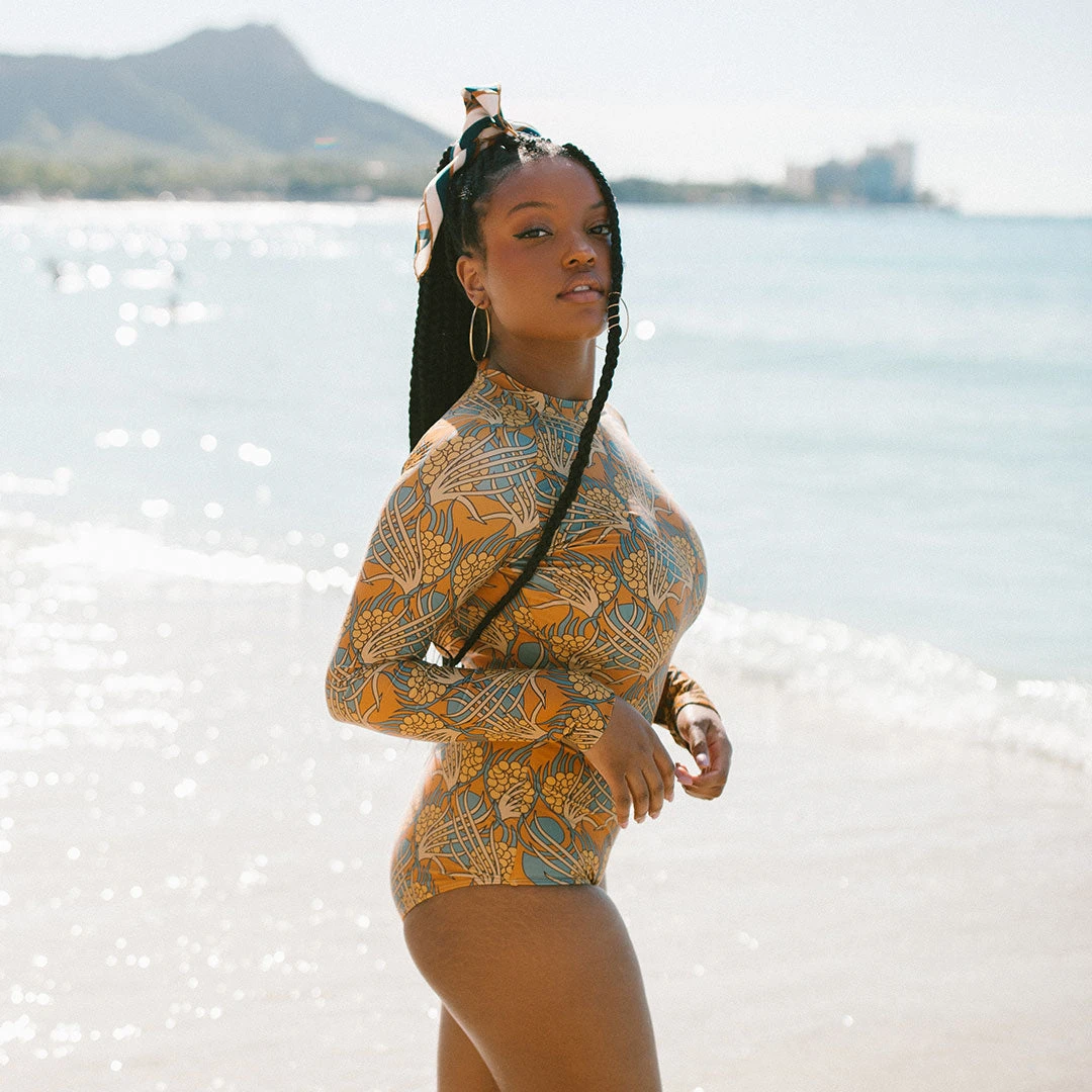 Golden Hour Long Sleeve Rash Guard One-Piece 7 Golden Hour Long Sleeve Rash Guard One-Piece - Image 5