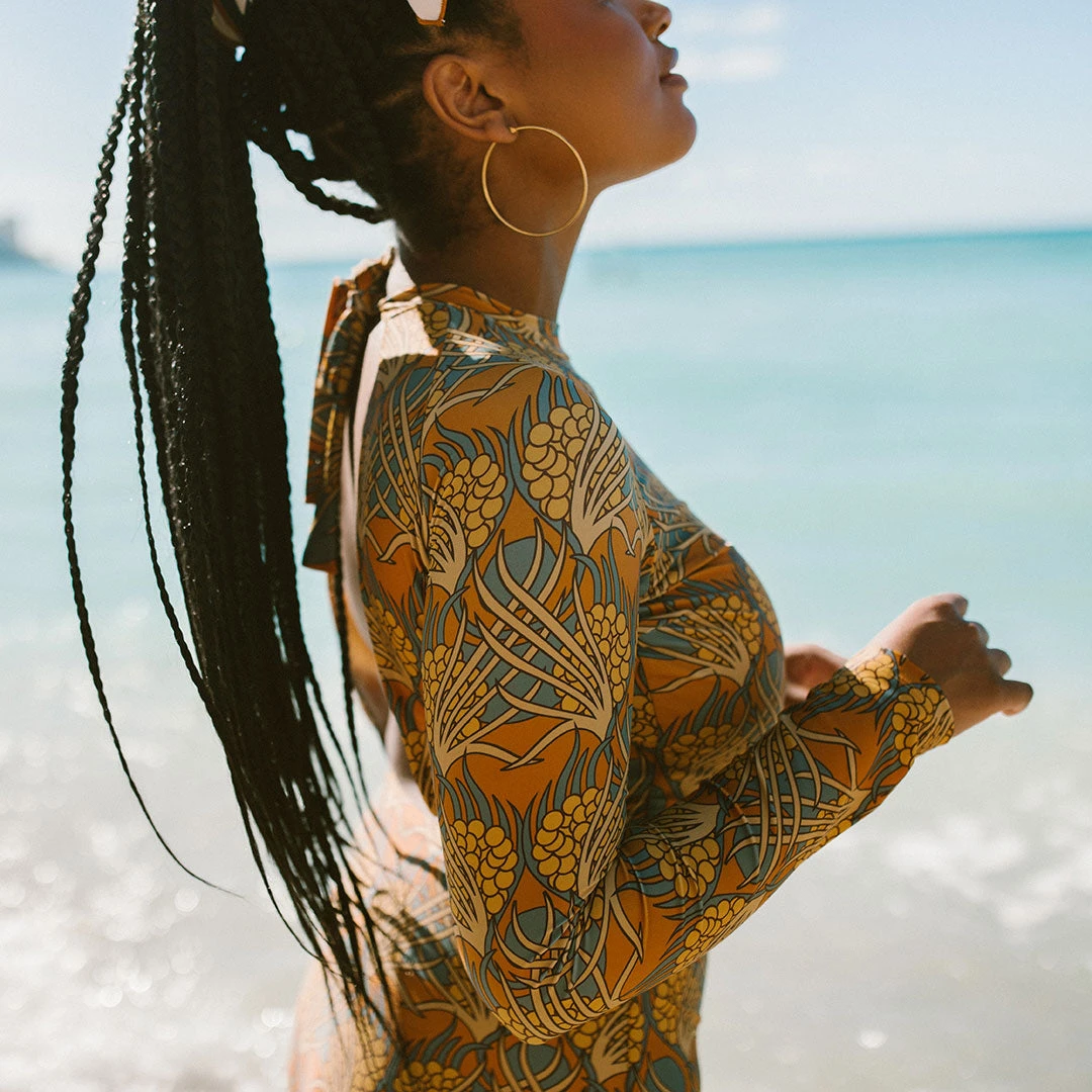 Golden Hour Long Sleeve Rash Guard One-Piece 4 Golden Hour Long Sleeve Rash Guard One-Piece - Image 2