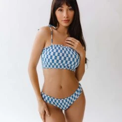 Blue Checkers Smocked Hipster Bottoms 21 Blue Checkers Smocked Hipster Bottoms -Swim Shoreline 369A0764final
