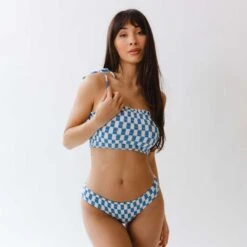 Blue Checkers Smocked Hipster Bottoms 24 Blue Checkers Smocked Hipster Bottoms -Swim Shoreline 369A0773final