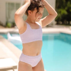 Mini Olivia Two-Piece Set, Lilac Stripe -Swim Shoreline 369A0820final