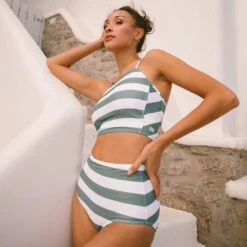 Horizon Sage High-Waisted Bottoms -Swim Shoreline 369A0887