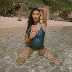 The Natalie One-Piece, Ocean + Coral -Swim Shoreline 369A1174final