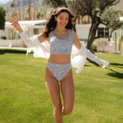 Darling Blue Olivia Swim Crop -Swim Shoreline 369A1522final