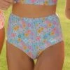Darling Blue High-Waisted Bottoms -Swim Shoreline 369A1690final