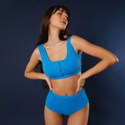 Sporty High-Waisted Bottoms, Cobalt -Swim Shoreline 369A2374final b047f209 2818 40ea aafe dbe07dbe78e1