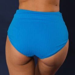 Sporty High-Waisted Bottoms, Cobalt -Swim Shoreline 369A2405final