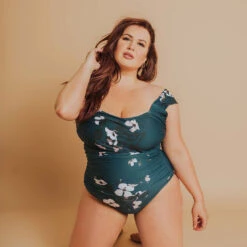 The Victoria Off Shoulder One-Piece Swimsuit -Swim Shoreline 369A2413 web