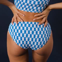 Blue Checkers Smocked Hipster Bottoms 27 Blue Checkers Smocked Hipster Bottoms -Swim Shoreline 369A2524final