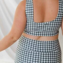 Houndstooth High-Waisted Swim Skirt 33 Houndstooth High-Waisted Swim Skirt -Swim Shoreline 369A2610final
