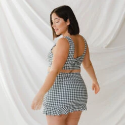 Houndstooth High-Waisted Swim Skirt 31 Houndstooth High-Waisted Swim Skirt -Swim Shoreline 369A2622final c2890887 84b6 48bb ac29 b91750224aaf