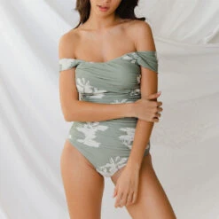 Paradise Lost Off Shoulder One-Piece -Swim Shoreline 369A2798final