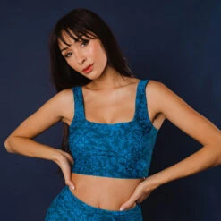 Mykonos Navy Olivia Swim Crop -Swim Shoreline 369A2837final