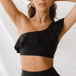 Icon Wave Crop, Matte Black -Swim Shoreline 369A2923