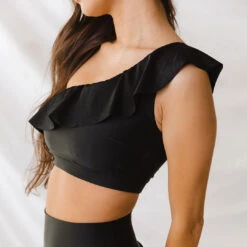 Icon Wave Crop, Matte Black -Swim Shoreline 369A2929