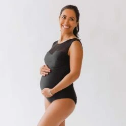 The Maria, Black Mesh One-Piece Swimsuit -Swim Shoreline 369A3031final