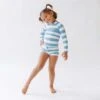 Mini Rash Guard And Shorts Set, Horizon Blue -Swim Shoreline 369A3211