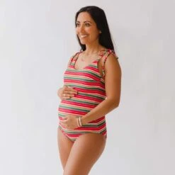 The Natalie One-Piece, Summer Stripe -Swim Shoreline 369A3296final