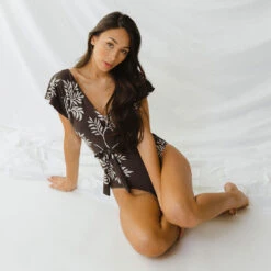 The Cape One-Piece, Chocolate Fern -Swim Shoreline 369A3998final