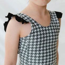 Mini Ruffle One-Piece, Houndstooth -Swim Shoreline 369A4389final