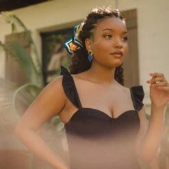 The Lady One-Piece, Black -Swim Shoreline 369A4444finnal