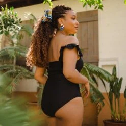 The Lady One-Piece, Black -Swim Shoreline 369A4465final