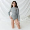 Mini Rash Guard Two-Piece Set, Houndstooth -Swim Shoreline 369A4468final
