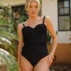 The Duchess One-Piece, Black -Swim Shoreline 369A4551final