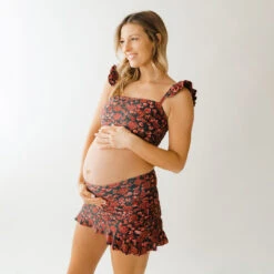 Pink Ditzy High-Waisted Swim Skirt -Swim Shoreline 369A4580final 091d8ab4 6424 4277 b758 2b0eb9135c26