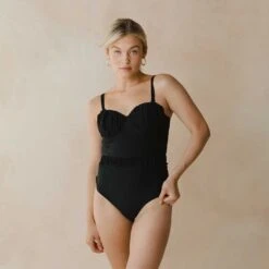 The Duchess One-Piece, Black -Swim Shoreline 369A5462final