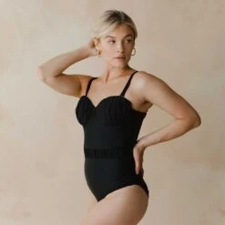 The Duchess One-Piece, Black -Swim Shoreline 369A5499final