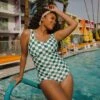 Deep End One-Piece, Check Mate -Swim Shoreline 369A5717final