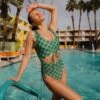 Venice One-Piece, Green Check -Swim Shoreline 369A5744finnal