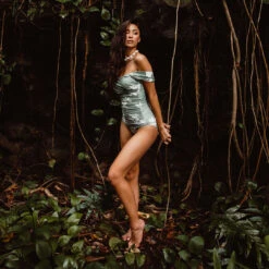 Paradise Lost Off Shoulder One-Piece -Swim Shoreline 369A5971final