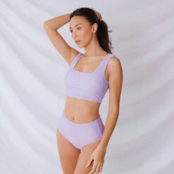 Periwinkle High-Waisted Bottoms 10 Periwinkle High-Waisted Bottoms -Swim Shoreline 369A7428final