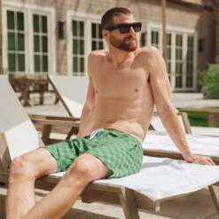 Wind And Sea Shorts, Green Check -Swim Shoreline 369A7489final