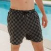 Wind And Sea Shorts 5" Inseam, Slate Checkers -Swim Shoreline 369A8061final