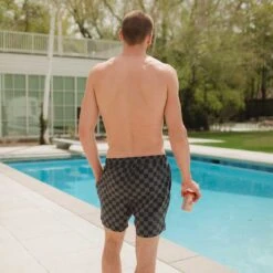 Wind And Sea Shorts 5" Inseam, Slate Checkers -Swim Shoreline 369A8100finnal