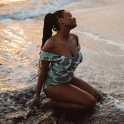 The Palm Off Shoulder One-Piece -Swim Shoreline 369A8396final